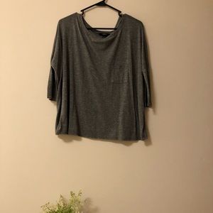Grey pocket flow shirt